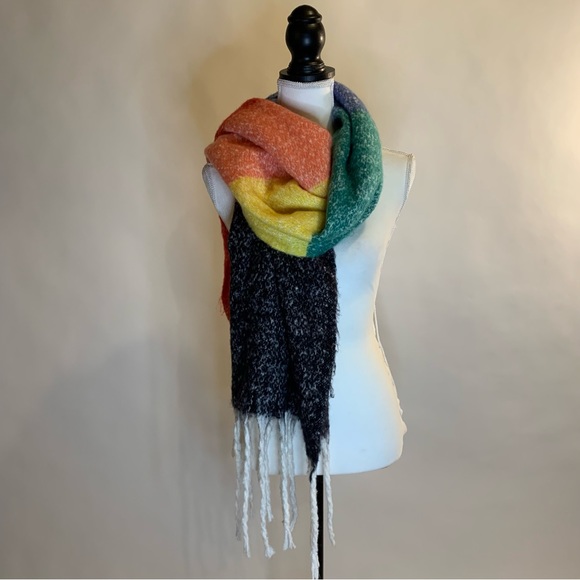 Mixit Multi-color Pastel Blanket Scarf - Picture 3 of 9